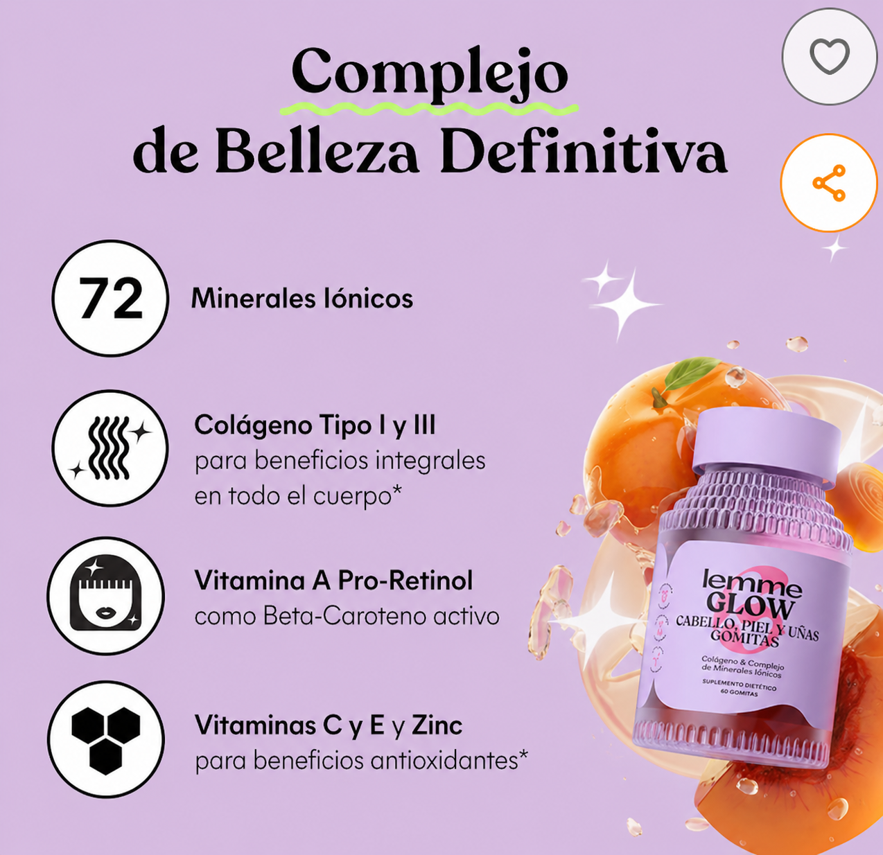 Gomitas de Belleza con Colágeno y Biotina