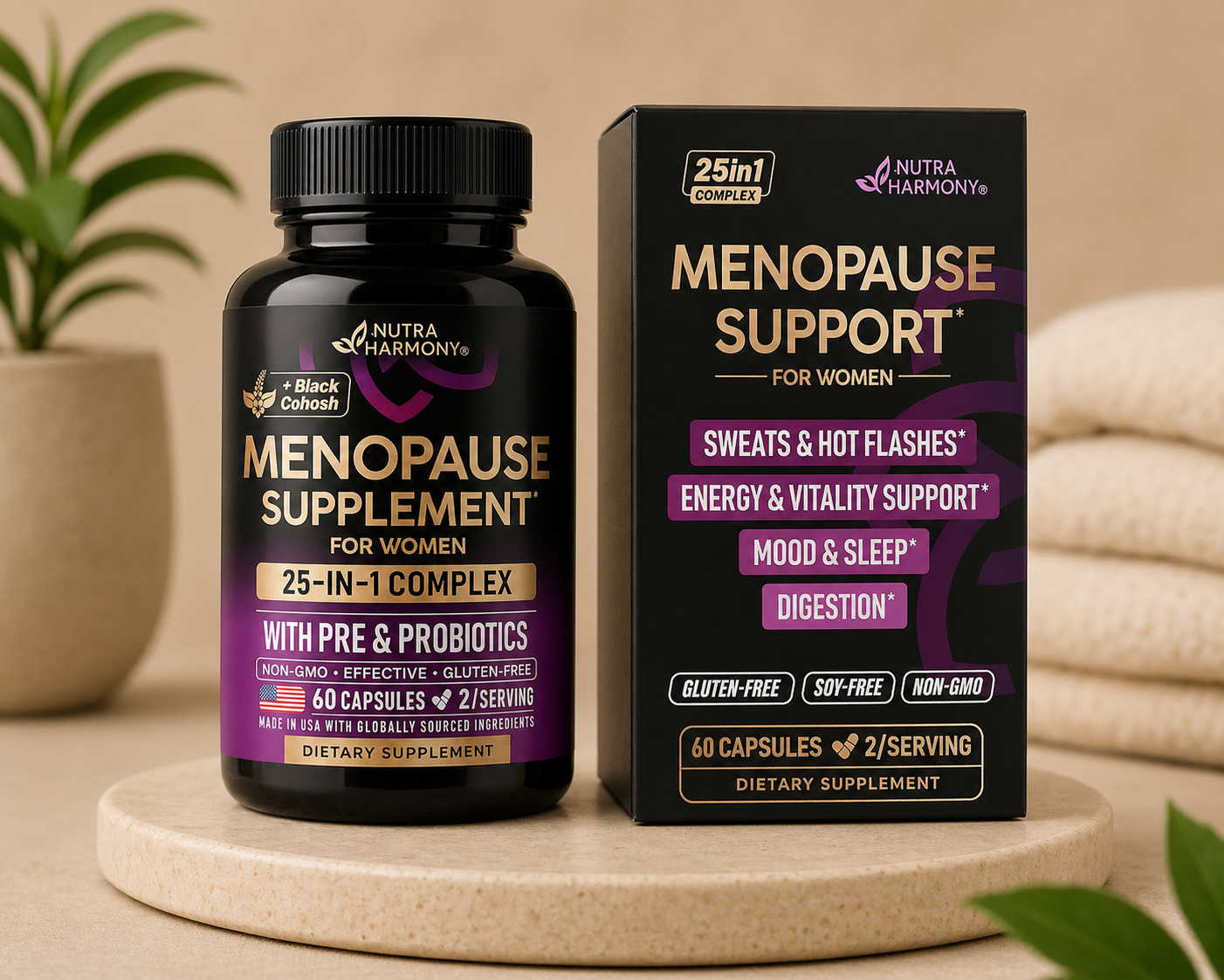 Soporte Menopausia (Dong Quai + Probioticos + Cohosh negro)