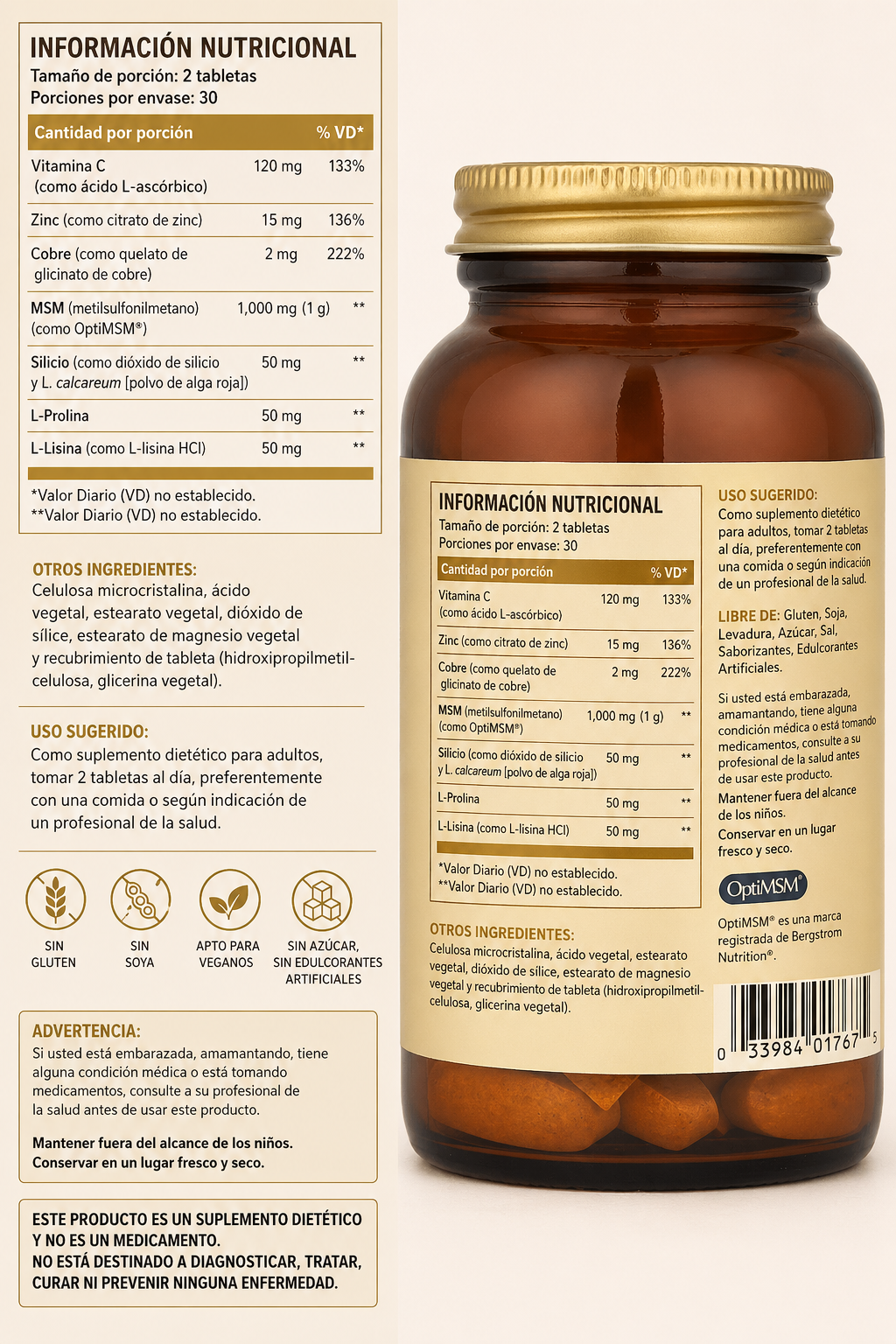 Colágeno - Fórmula avanzada para piel, uñas y cabello - SOLGAR